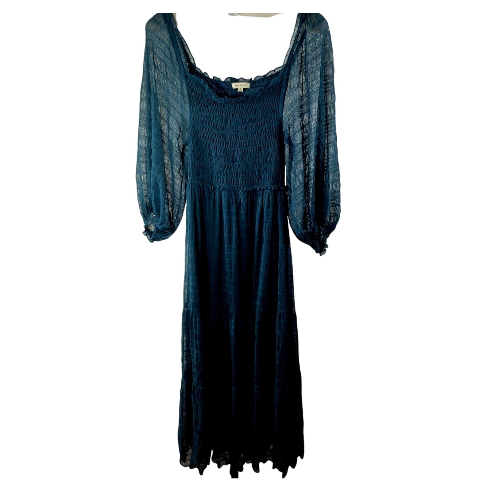 Max Studio Balloon Sleeved Midi Dress Size S